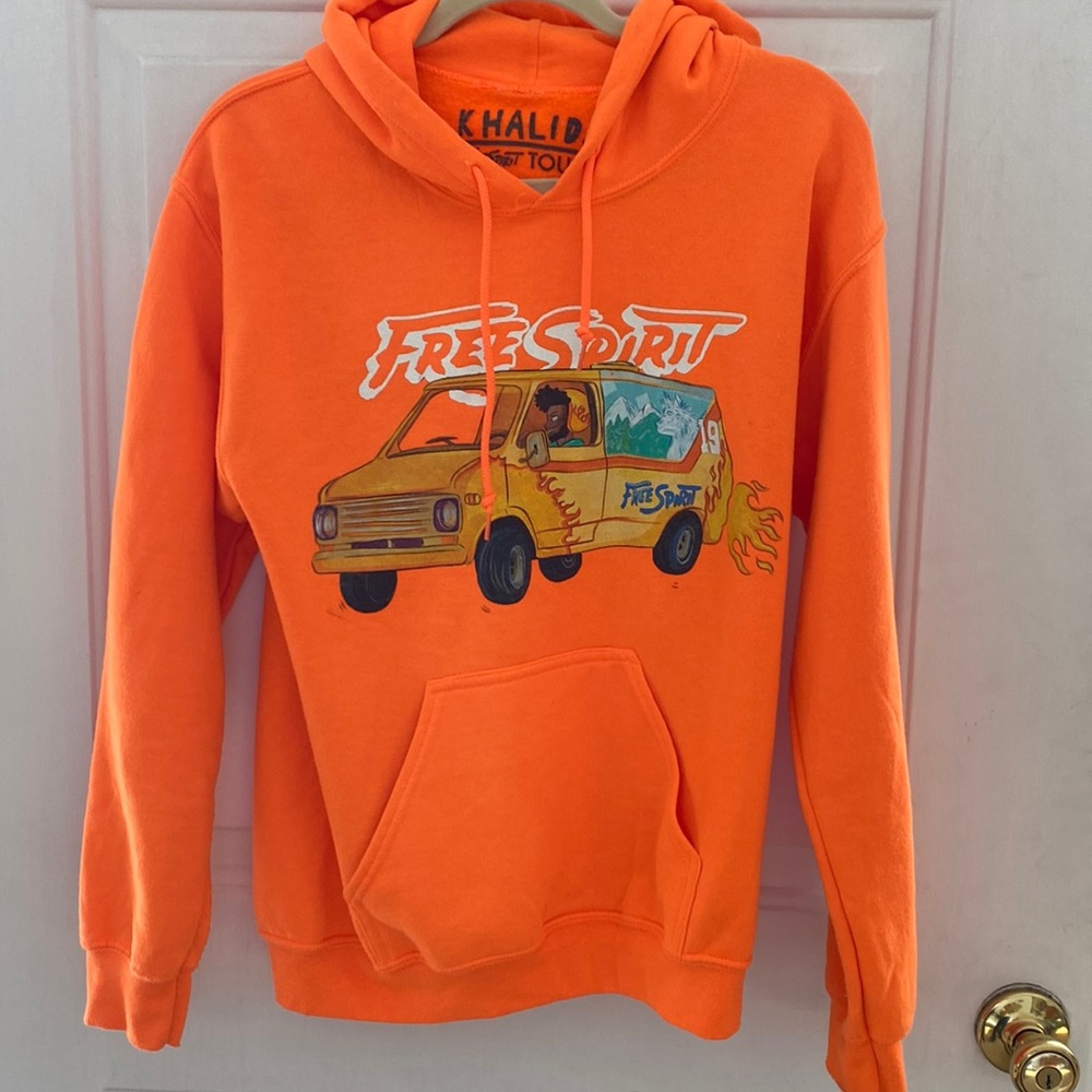 Khalid Free Spirit 2019 Tour Orange Hoodie. Size Small